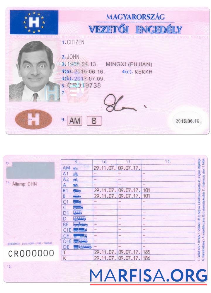 Printable HUNGARY dl download for verification